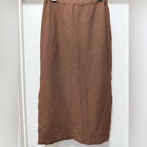 St. John Collection by Marie Grey Brown Midi Skirt size 12